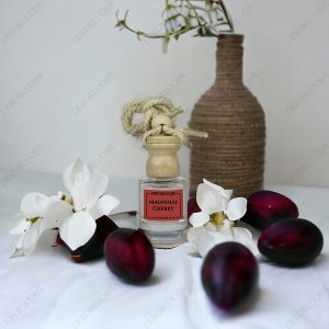 DEKORLUQUE Magnolia Cherry Araç Kokusu, Dekoratif Asmalı Araba Kokusu, İpli Araç Parfümü, Dolap Kokusu 8 ml